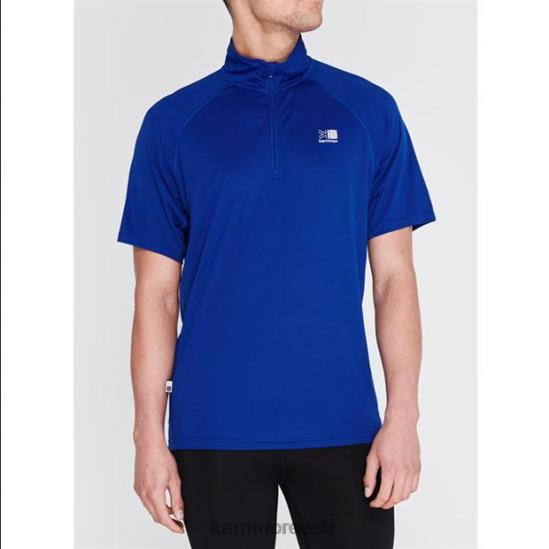mehed Karrimor klassikaline sinine lukuga lühikeste varrukatega T-särk Riietus 4ZHPN20