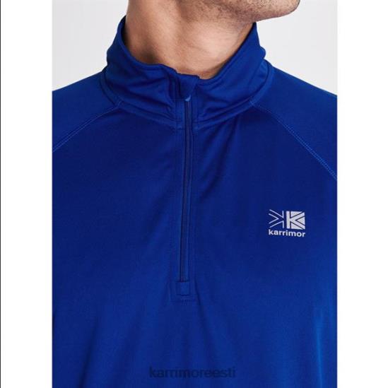 mehed Karrimor klassikaline sinine lukuga lühikeste varrukatega T-särk Riietus 4ZHPN20