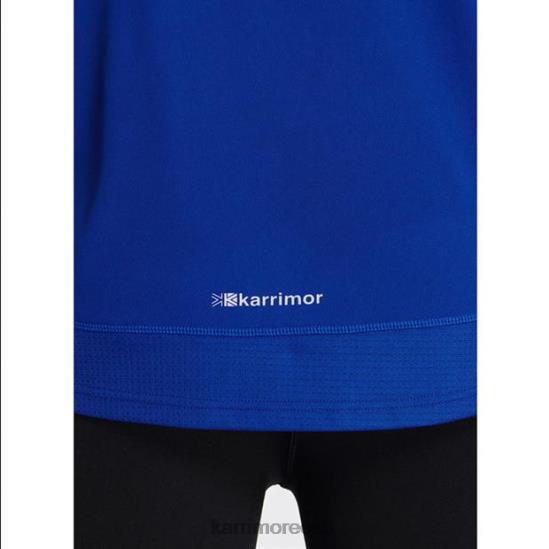 mehed Karrimor klassikaline sinine lukuga lühikeste varrukatega T-särk Riietus 4ZHPN20