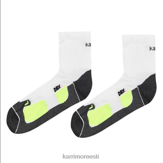 mehed Karrimor valge/fluo dri skin 2 pakki jooksusokke tarvikud 4ZHPN31